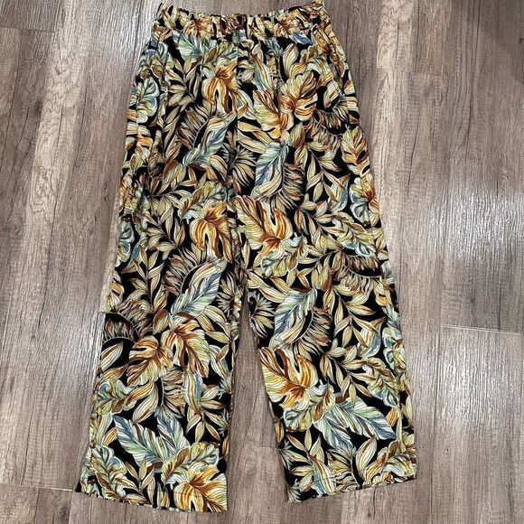Panama Jack Women's Tropical Linen Blend Wide Leg Pants‎ Multi-Color XS - Picture 2 of 10